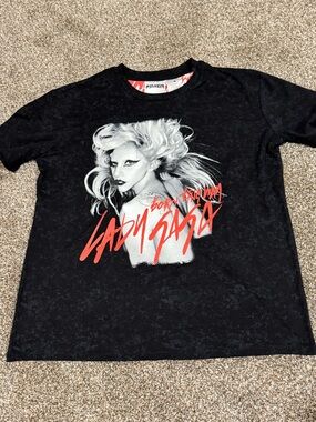 Lady Gaga Black Graphic Tee: Born This Way : Mayhem: women size medium